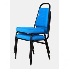 02 Cadeiras Empilhável Para Hotelaria Linha Hotel Jersey Azul
