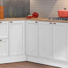 Balcão de Cozinha 41cm 1 Porta com Tampo Unna Poliman Móveis Branco