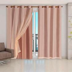 Cortina Blackout Pvc com Voil Tecido 2,8 M X 2,3 M em 4 Opções de Cores - Casa Dona