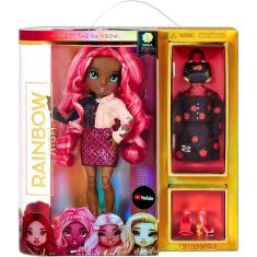 Boneca da Série Rainbow High 3 - Rose com Conjuntos de Designers