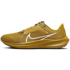 Nike Pegasus 40 Tênis de corrida masculino (DV3853-700, bronzine/preto/oliva aura/vidro marinho), tamanho 38