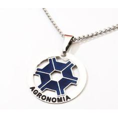 Colar Cordão Gargantilha Agronomia Agrônomo Inox. - Milena Folheados