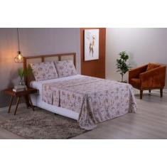 Jogo de Cama Casal Queen 4 Peças Micropercal 400 Fios Com 2 Fronhas e 