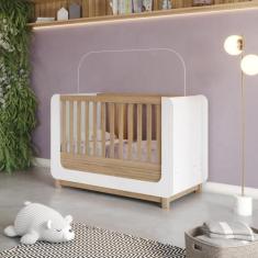 Berço Mini Cama 2 em 1 Aconchego Branco/Jequitibá - Henn