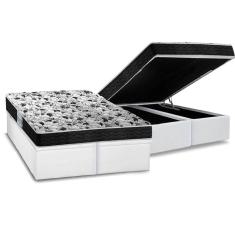 Conjunto Box Baú Queen: Colchão Espuma Probel D23 ProDormir Advanced + Base crc Courano White(158x198)