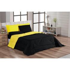 Kit Queen Edredom + Lençol Ternura 6 Peças Dupla Face - Cortinas Ibiti