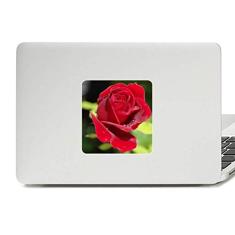 Adesivo de vinil para laptop com rosas vermelhas escuras para decoração de PC