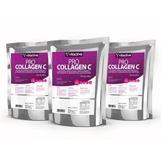 Kit 3 Colágeno Hidrolisado Com Vitamina C 500 G - Pro-collagen C Vitactive