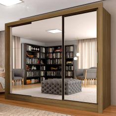 Guarda Roupa Casal Layla 3 Pts 03 Espelhos Boreal - Moveis Arapongas