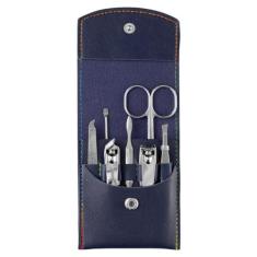 Cortadores de unhas conjunto sólido útil borda afiada de aço inoxidável cortador de unhas pedicure kit aparador de unhas multi-função, azul