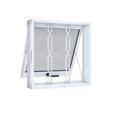 Janela de Aço Maxim-Ar 60x80cm 1 Folha com Grade Mosaico Riobras Branco