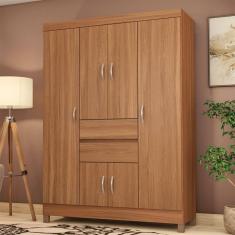Guarda Roupa Ecom II em MDP com 6 Portas 2 Gavetas Demobile