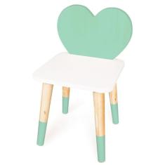 Cadeira Infantil de Madeira Coração (Verde Claro)