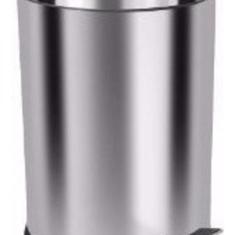 Lixeira 12 Litros Com Pedal Aço Inox Cesto Interno Removível