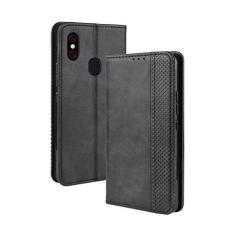Capa para Umi UMIDIGI F1 Play, carteira de couro com suporte flip para Umi UMIDIGI F1 Play, capa magnética retrô para celular, capa carteira com compartimentos para cartão