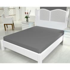 Lençol Micropercal King 01 Peça Cinza