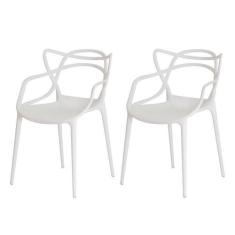 Kit 2 Cadeiras Allegra Branca Sala Cozinha Jantar - Waw Design