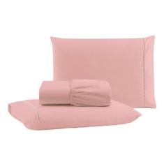 Jogo de Lençol Casal 3 Peças 400 Fios C/ Elástico Hotel - Santos e Lua