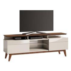 Rack Classic +2G 1.8 Off White com Freijó - Imcal Móveis