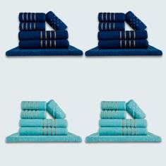 Jogo De Toalhas 24 P?s Cole??o Montreal 100% Algod?o Az+vd