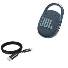 Cabo BoxWave compatível com JBL Clip 4 (cabo da BoxWave) – Cabo DirectSync PD (91 cm) – USB-C para USB-C (100 W), cabo de carregamento e sincronização trançado tipo C de 91 cm para JBL Clip 4 – Preto Jet