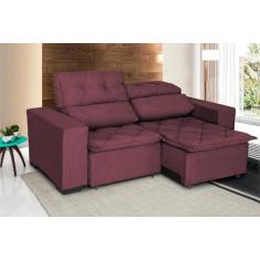 Sofá Soft Slim 2 Lugares Retrátil e Reclinável 1,50m com molas no asse