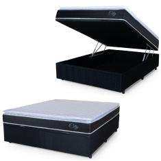 Cama Box Baú Casal Colchão Com Molas Ensacadas City Pillow