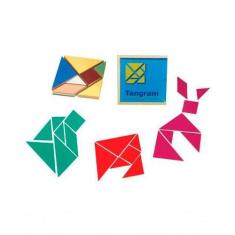 Brinquedos Educativos - Tangram Em Madeira 70 Peças - SONHO DE CRIANÇA