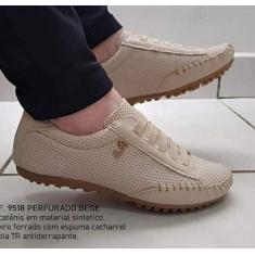 Tenis feminino mocatenis confort elastico - Izza Calcados, Bege, 37