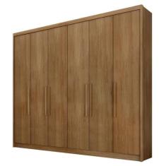 Guarda Roupa Casal Bolonha 6 Portas 8 Gavetas Cumaru 23  Novo Horizont