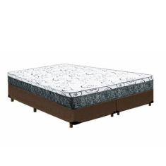 Cama Box Casal Bipartido Colchão Mola Bonnel Prime Coil Detroit + Box 