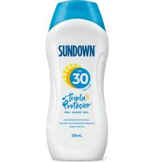 Protetor Solar Corpo e Rosto SUNDOWN Praia e Piscina FPS 30 200mL