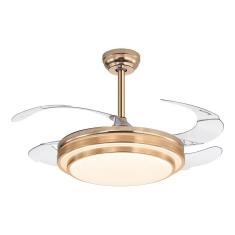 Ventilador Teto Retrátil Controle Remoto 4 Pás Max Dourado