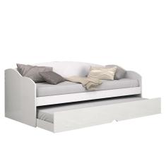 Sofá Cama Solteiro Funny Iii C/ Auxiliar Branco - Conquista