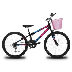 Bicicleta Infantil Aro 24 KOG Feminina 18V Shimano e Cesta