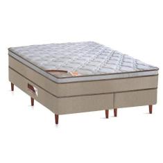 Cama Box + Colchão Castor King Innovation One Face Tecnopedic 193x203x