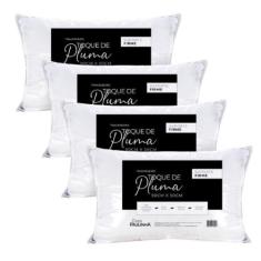 Travesseiro Toque de Pluma King Ganso Percal 180 Fios 90x50cm Lavável 