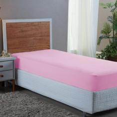 Lençol de Cama Solteiro 400 Fios Com Elástico Tecido Macio Cama Box 30