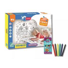 Tapete Colorir Lavável para Atividade Infantil Giz de Cera - Compre Já