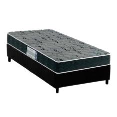 Cama Box Solteiro: Colchão Espuma D33 Probel Prodormir Advanced Mega Resistente + Base Black(88X188)