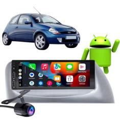 Kit Central Multimídia Carplay Ford Ka 1998-2005 1 Din Mp3 + Câmera de