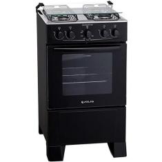 Fogão Atlas Coliseum Plus 4 Bocas Acendimento Manual Mesa de Inox Forn