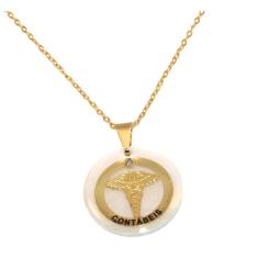 Colar Cordão Contabilidade Contábil Folheado Ouro 18k