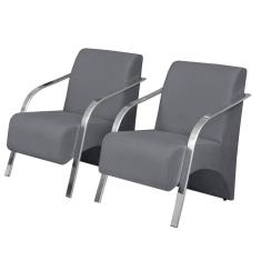 Kit 2 Poltronas Decorativas Vênus 1 Lugar Braço Pé Alumínio D Salla Suede