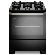 Fogão de Piso 5 Bocas à Gás Electrolux FE5GB Efficient com Mesa de Vidro Preto Bivolt