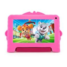 Tablet Infantil Multi Skye Patrulha Canina 7” Android 13 GO NB422 Quad-Core Wi-Fi 64GB 2MP Rosa