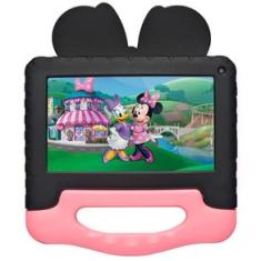Tablet Infantil Multi Minnie NB414 7” Android 13 Quad-Core 64GB Preto/Rosa