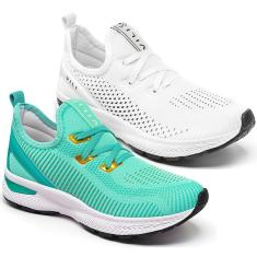 Combo 2 Pares Tênis Feminino Esportivo Vili para Academia Caminhada-Feminino