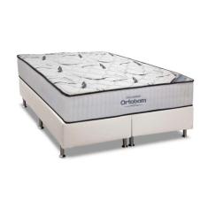 Cama Box Queen: Colchão Espuma Ortobom D45 High Foam + Base CRC Couran