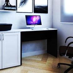 Mesa para Escritório Fini Bramov Móveis Preto/branco
